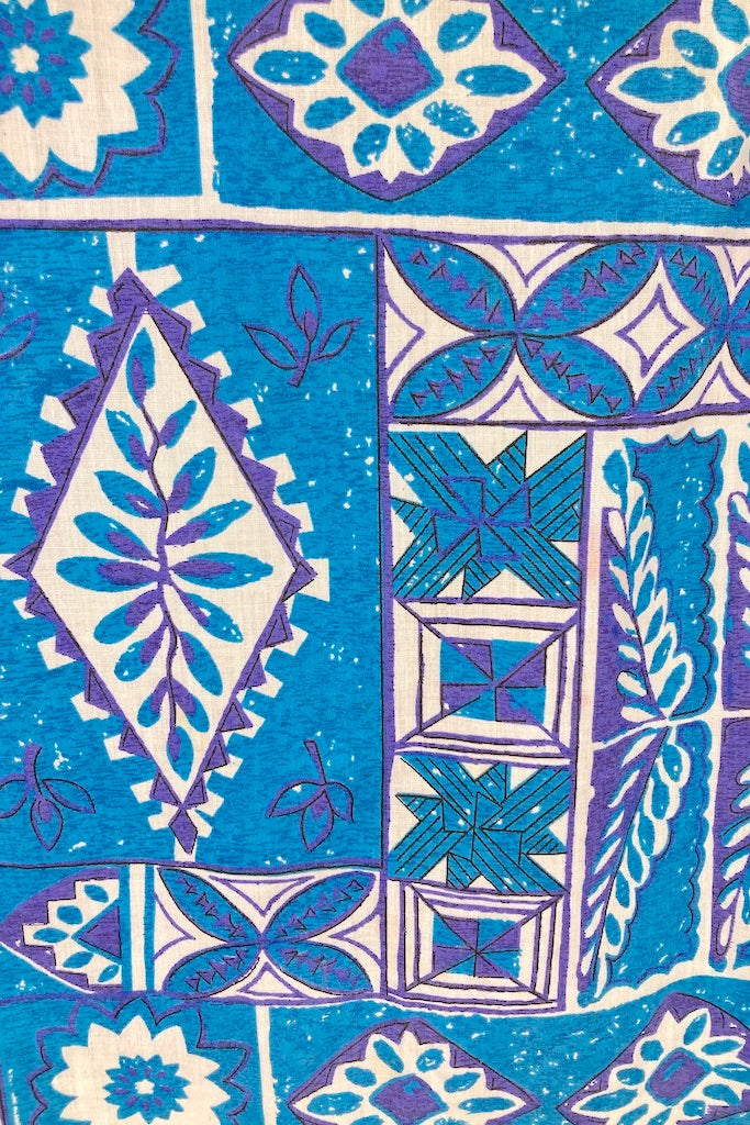 Vintage Blue Hawaiian Print Dress ThisBlueBird Vintage Blue Hawaiian Print Dress ThisBlueBird