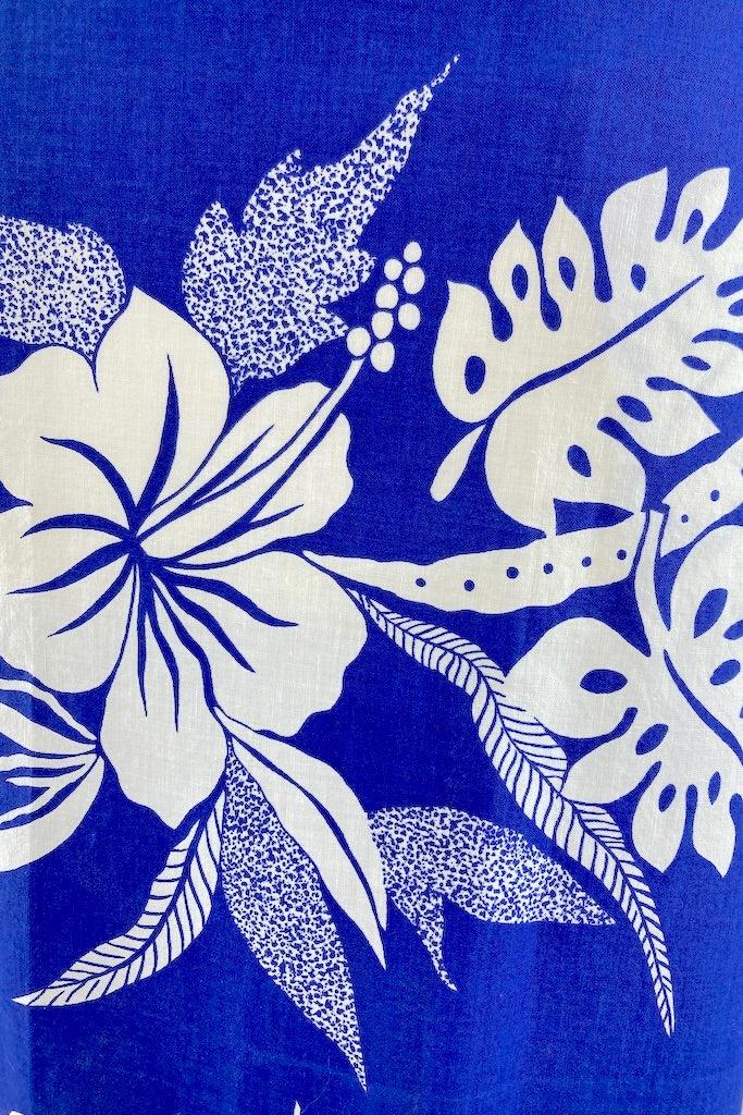 Vintage Blue Hawaiian Wrap Skirt-ThisBlueBird