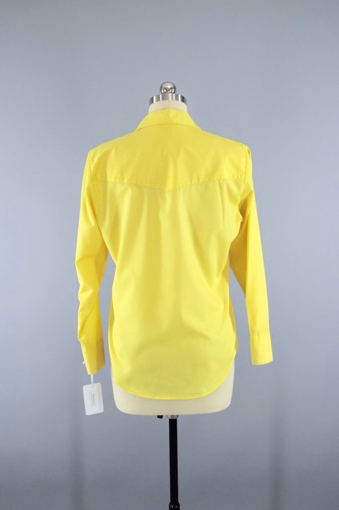 Vintage Cos Cob Yellow Western Shirt-ThisBlueBird