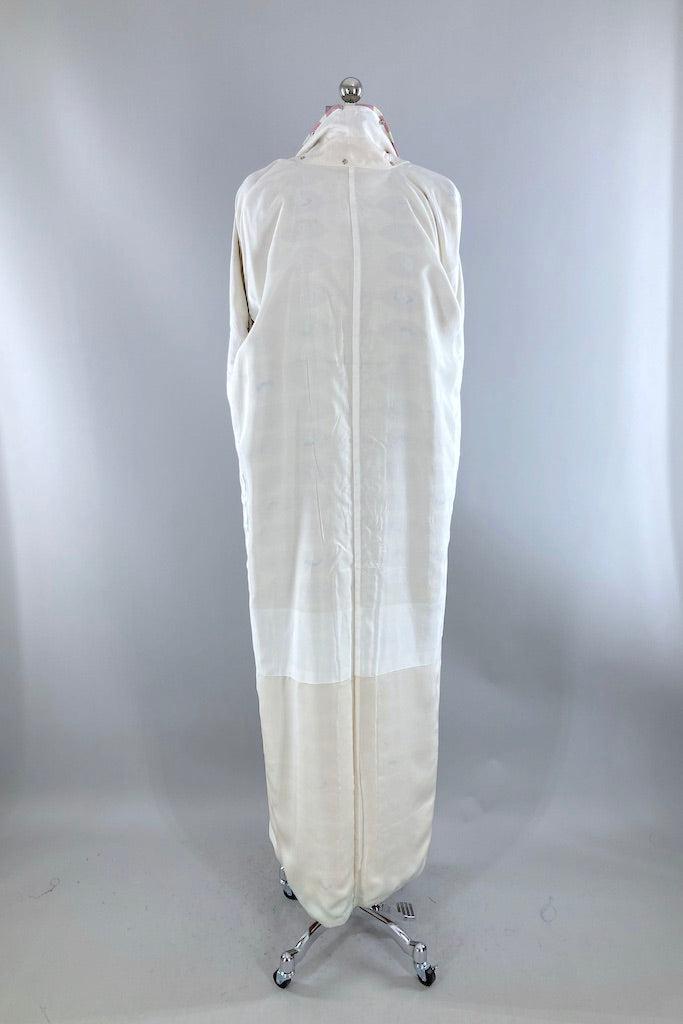 Vintage Deco Rose Silk Kimono-ThisBlueBird