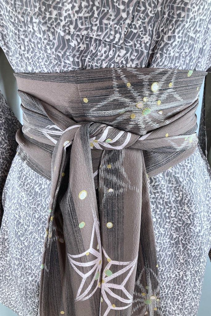 Vintage Dusty Lavender Batik Kimono-ThisBlueBird