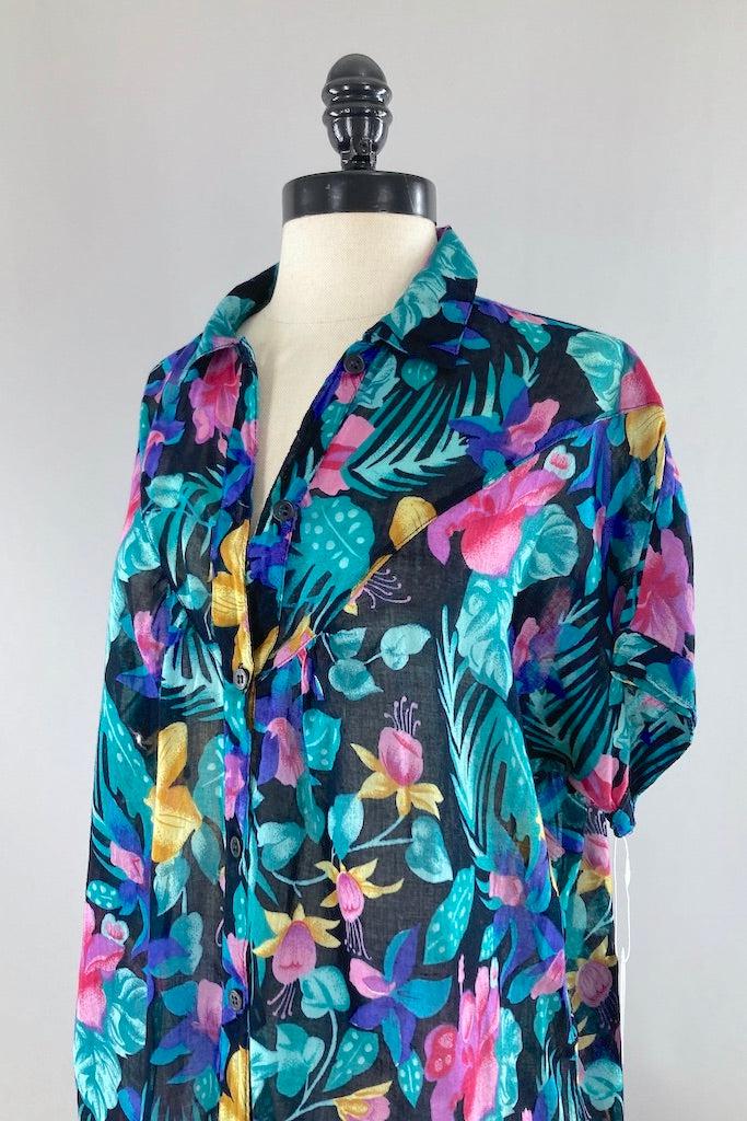 Vintage Gitano Floral Print Shirt-ThisBlueBird
