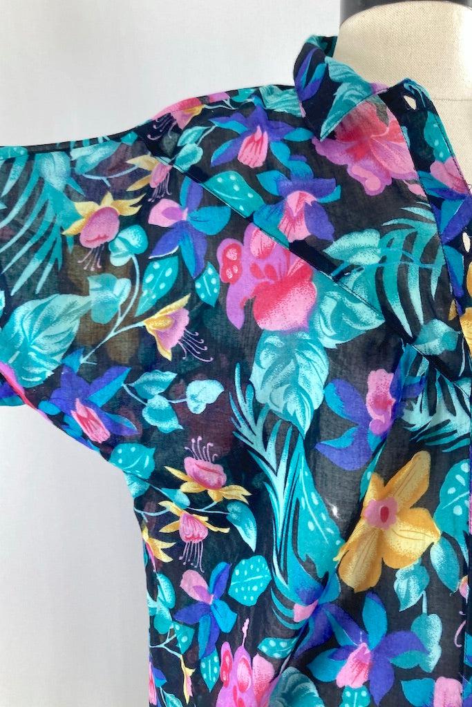 Vintage Gitano Floral Print Shirt-ThisBlueBird