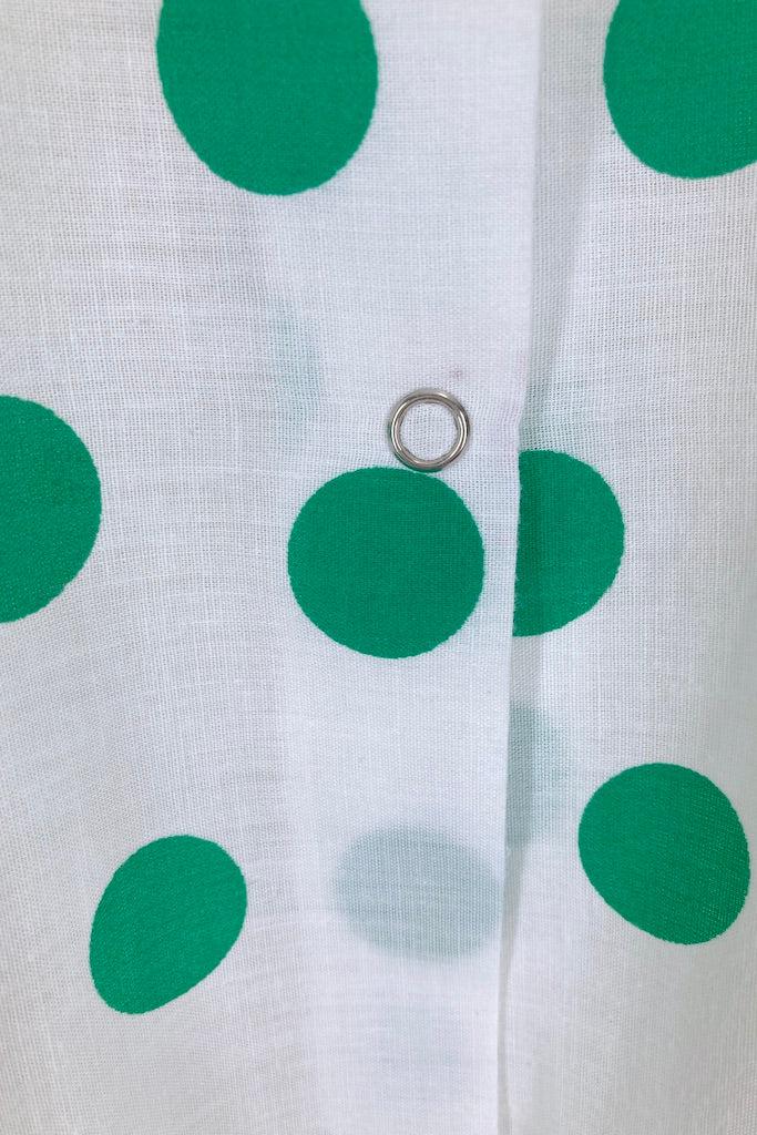 Vintage Green Polka Dot Lounge Dress-ThisBlueBird