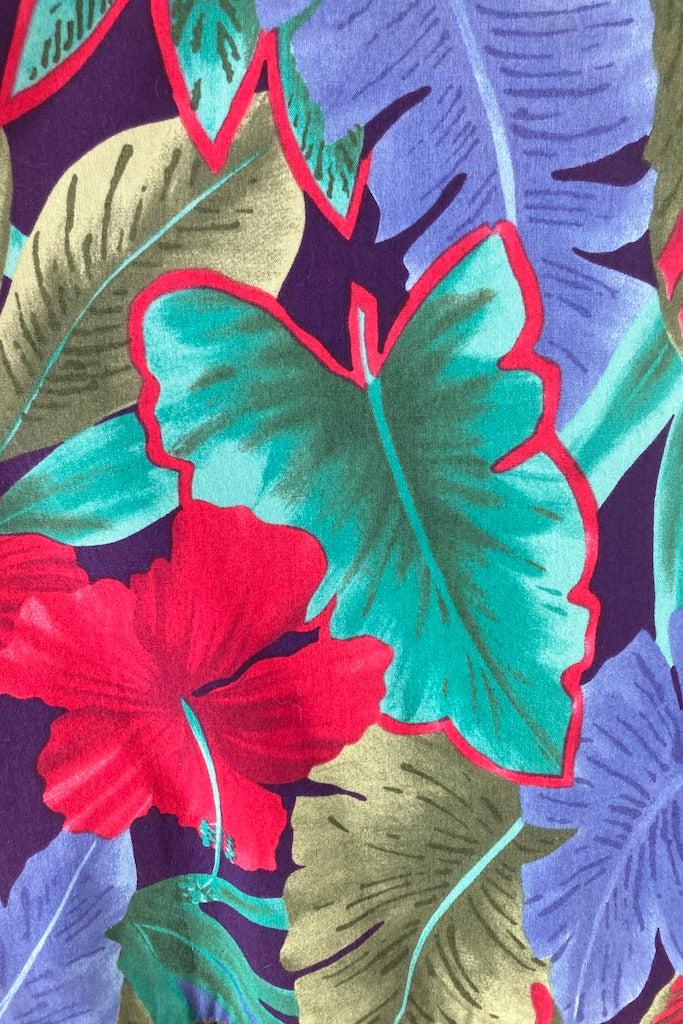 Vintage Hilo Hattie Blue &amp; Red Hawaiian Dress-ThisBlueBird