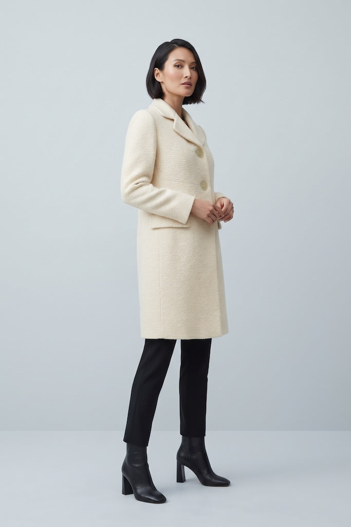 Vintage Ivory Winter Coat-Vintage Outerwear-ThisBlueBird