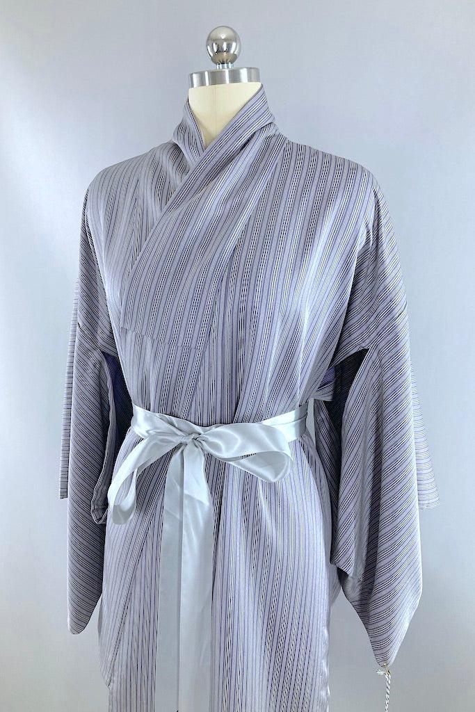 Vintage Lavender Pinstripe Kimono-ThisBlueBird