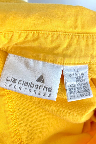 Vintage Liz Claiborne Yellow Knit Dress-ThisBlueBird