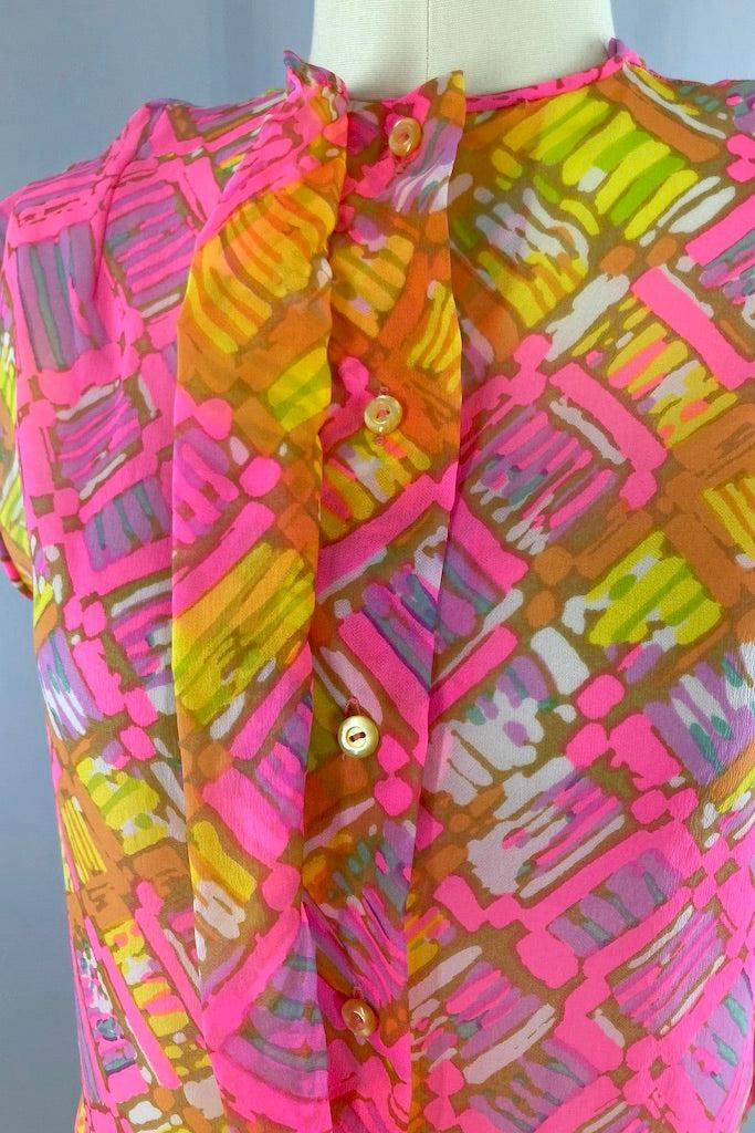 Vintage Neon Pauline Trigere Jumpsuit-ThisBlueBird
