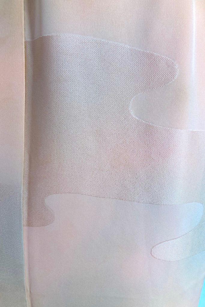 Vintage Pink &amp; Grey Ombre Silk Kimono-ThisBlueBird