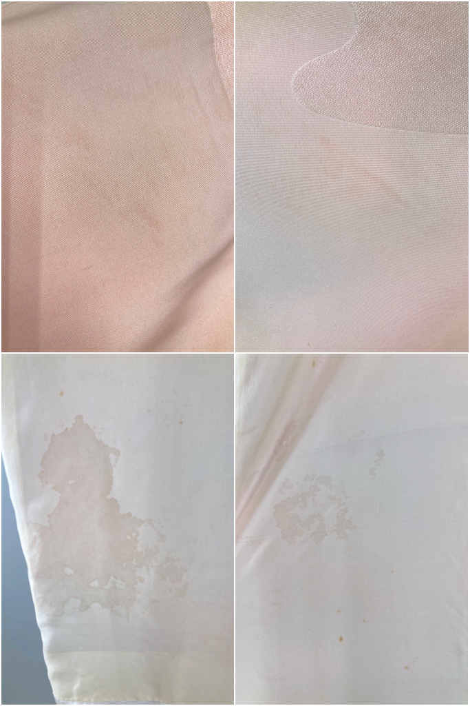 Vintage Pink &amp; Grey Ombre Silk Kimono-ThisBlueBird