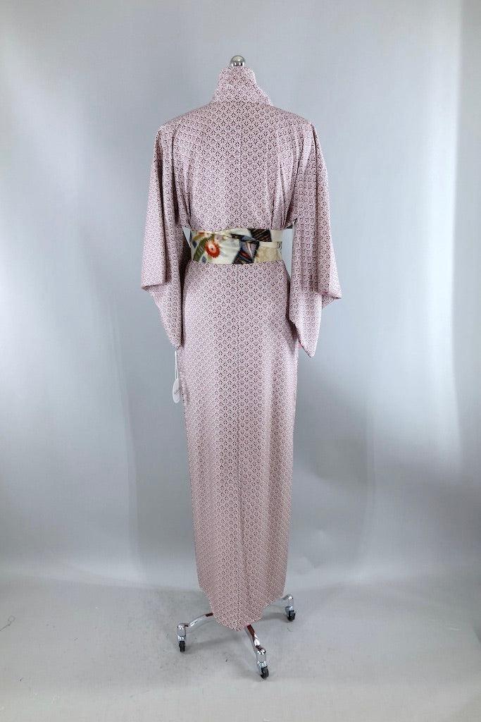 Vintage Purple Seigaiha Silk Kimono-ThisBlueBird