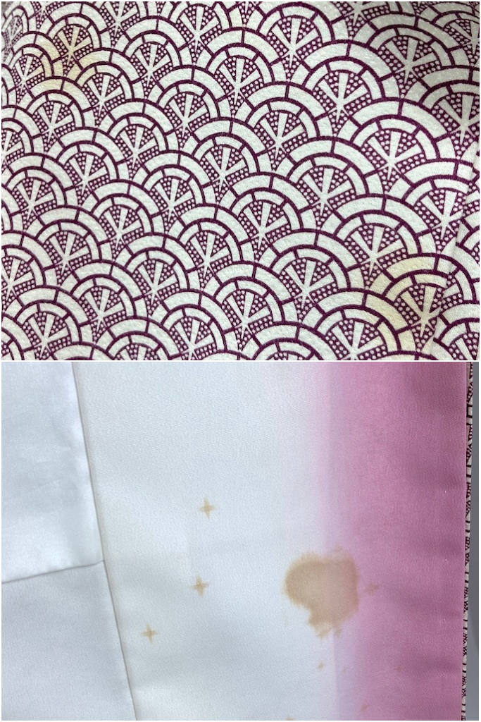Vintage Purple Seigaiha Silk Kimono-ThisBlueBird