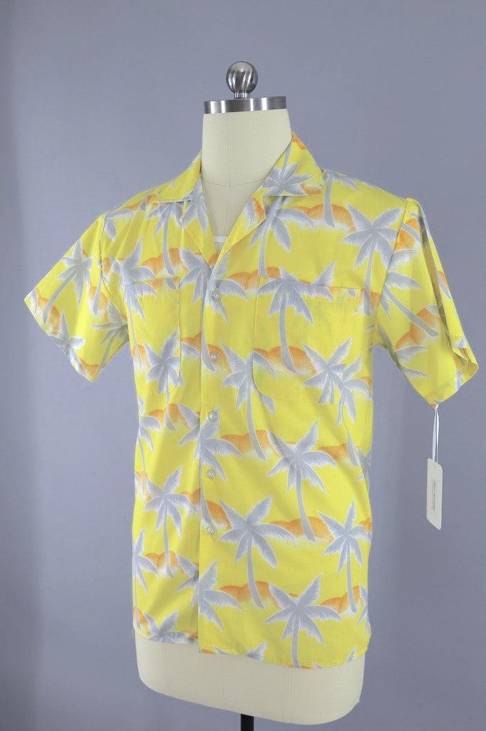 Vintage Tropicana Yellow Hawaiian Shirt-ThisBlueBird
