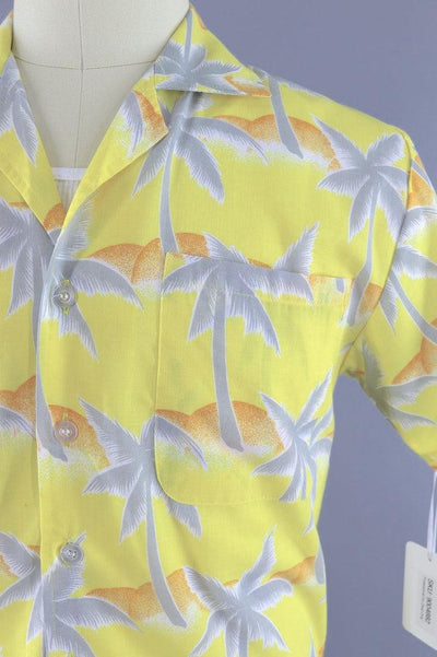 Vintage Tropicana Yellow Hawaiian Shirt-ThisBlueBird