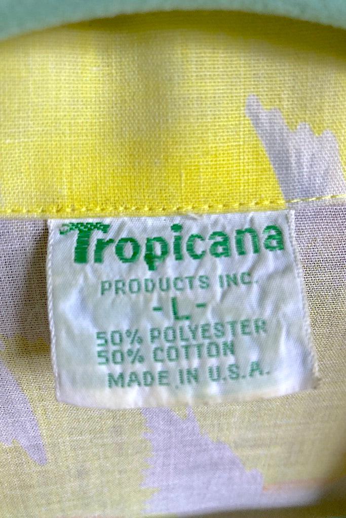 Vintage Tropicana Yellow Hawaiian Shirt-ThisBlueBird
