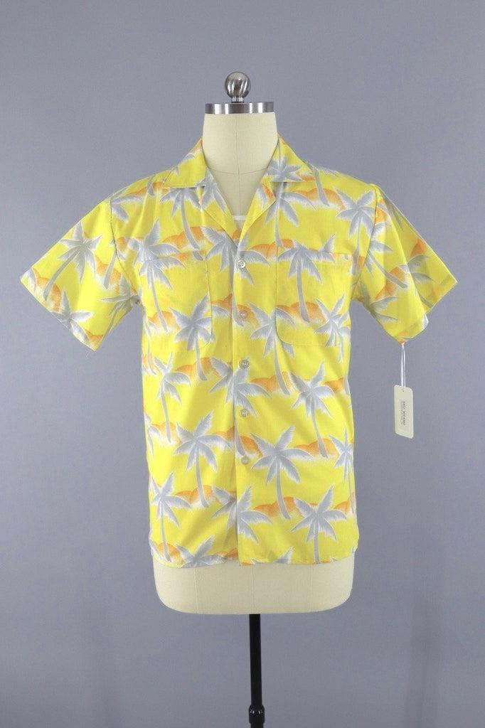 Vintage Tropicana Yellow Hawaiian Shirt-ThisBlueBird