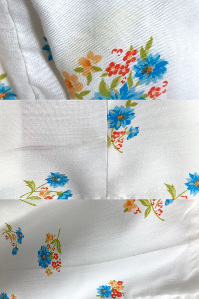 Vintage White Floral Print Duster Robe-ThisBlueBird