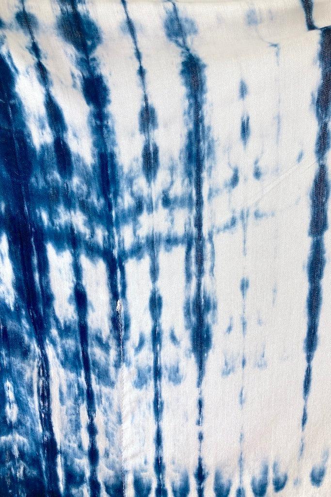 Bali Shibori - White Kimono Robe-ThisBlueBird