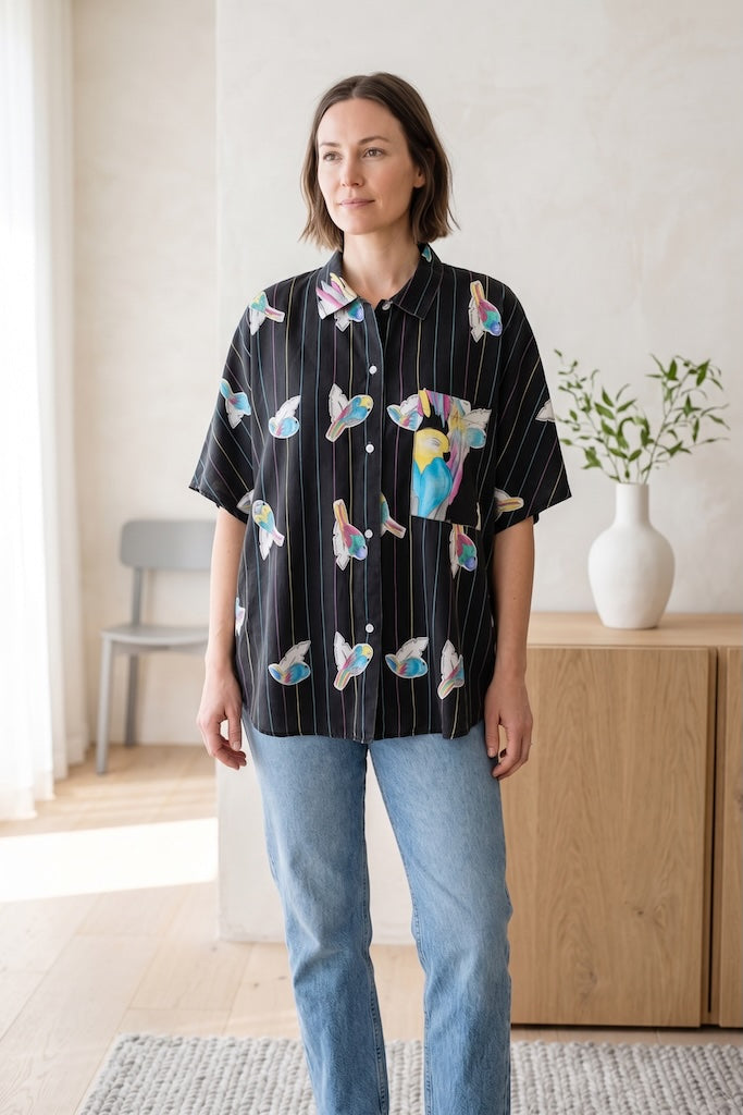 Vintage 80s Parrots Shirt