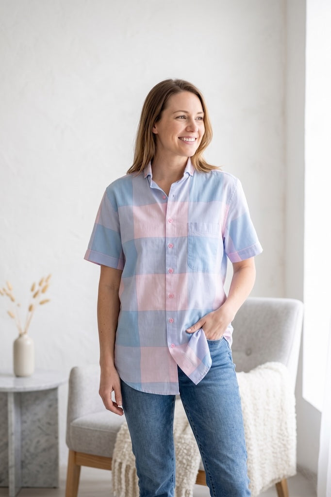 Vintage Pier Connection Plaid Summer Shirt