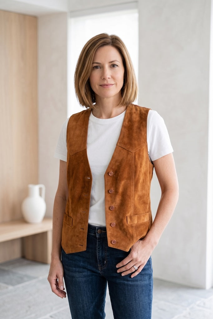 Vintage 1970s GAP Suede Vest
