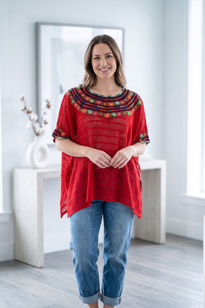 Vintage Embroidered Cotton Tunic