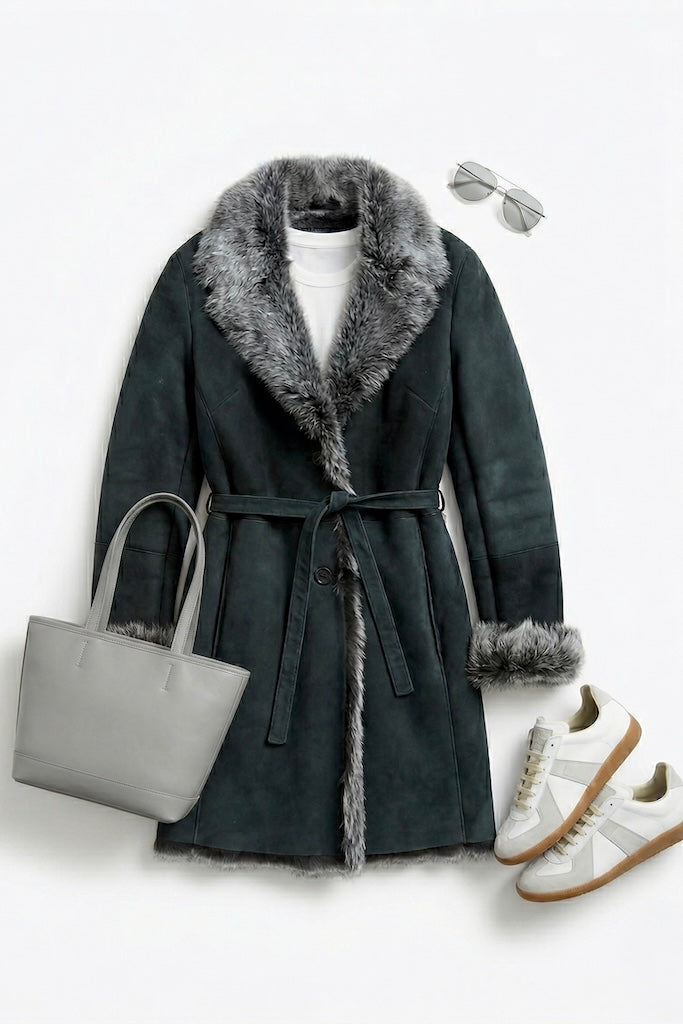 Giorgio Paris Suede Coat-ThisBlueBird