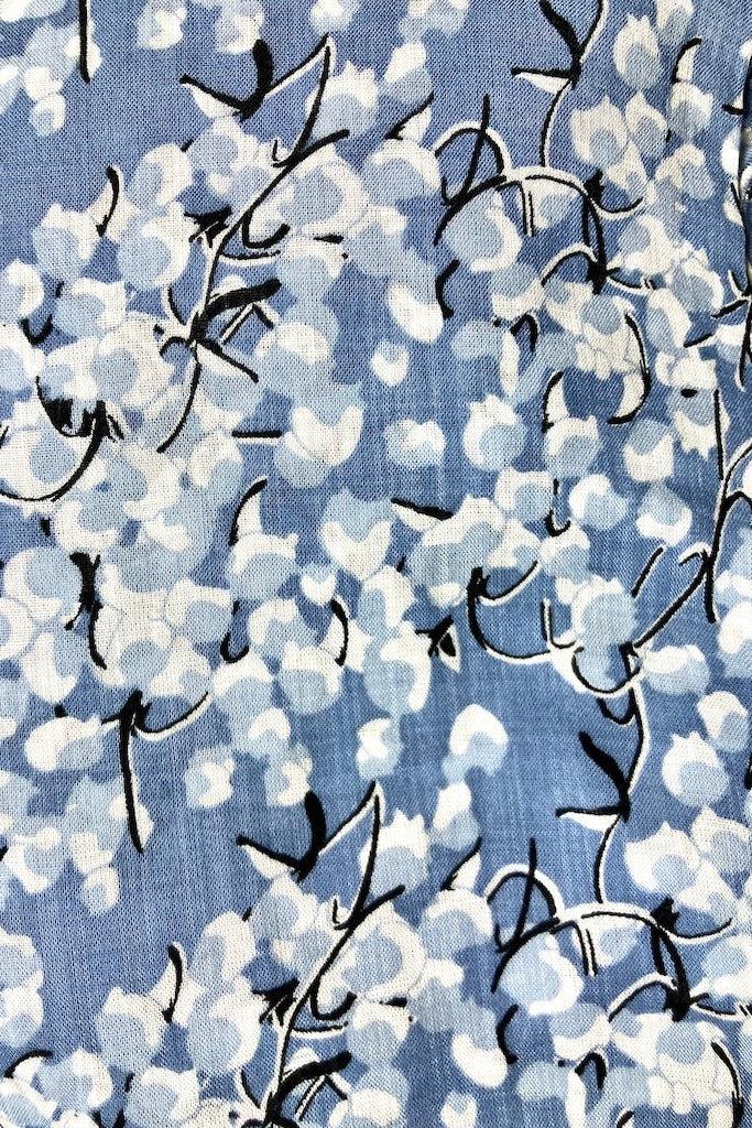 Grey Floral Print Duster Kimono-ThisBlueBird