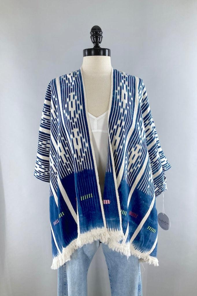 Indigo Baoule Cotton Cardigan-ThisBlueBird