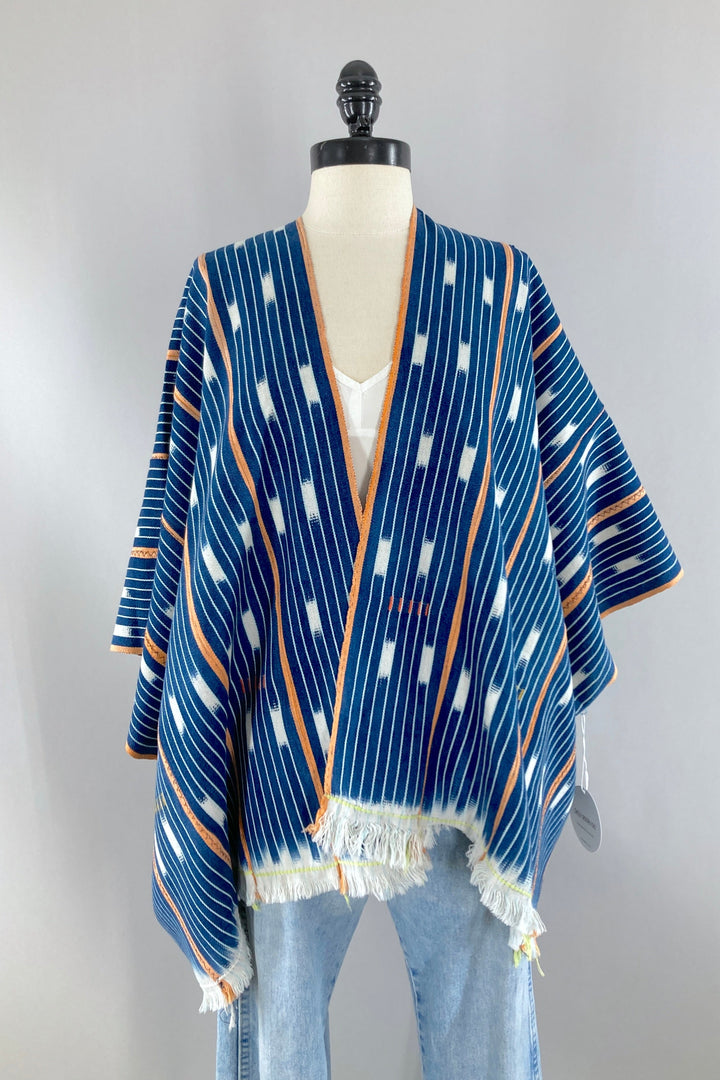 Indigo Blue Cotton Cardigan-ThisBlueBird