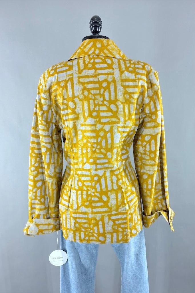 Mustard Yellow Batik Jacket-ThisBlueBird