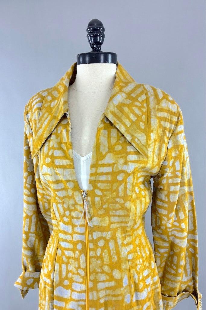 Mustard Yellow Batik Jacket-ThisBlueBird