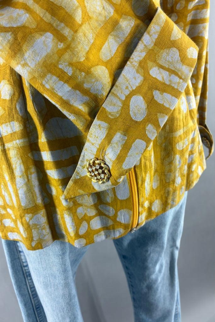 Mustard Yellow Batik Jacket-ThisBlueBird
