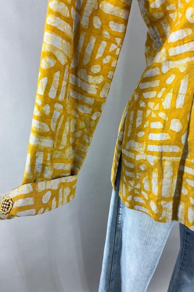 Mustard Yellow Batik Jacket-ThisBlueBird