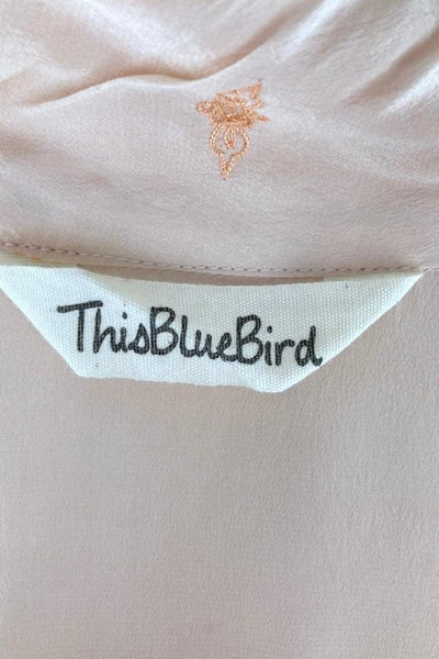 Peach Silk Sari Robe-ThisBlueBird