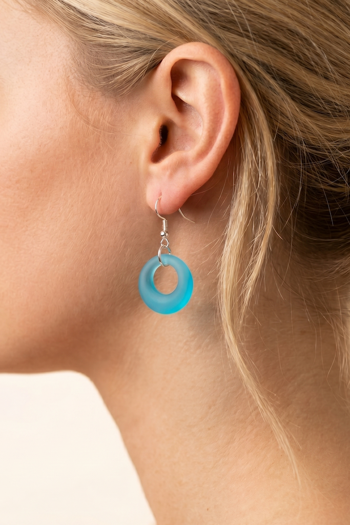 Sea Glass Donut Earrings-ThisBlueBird