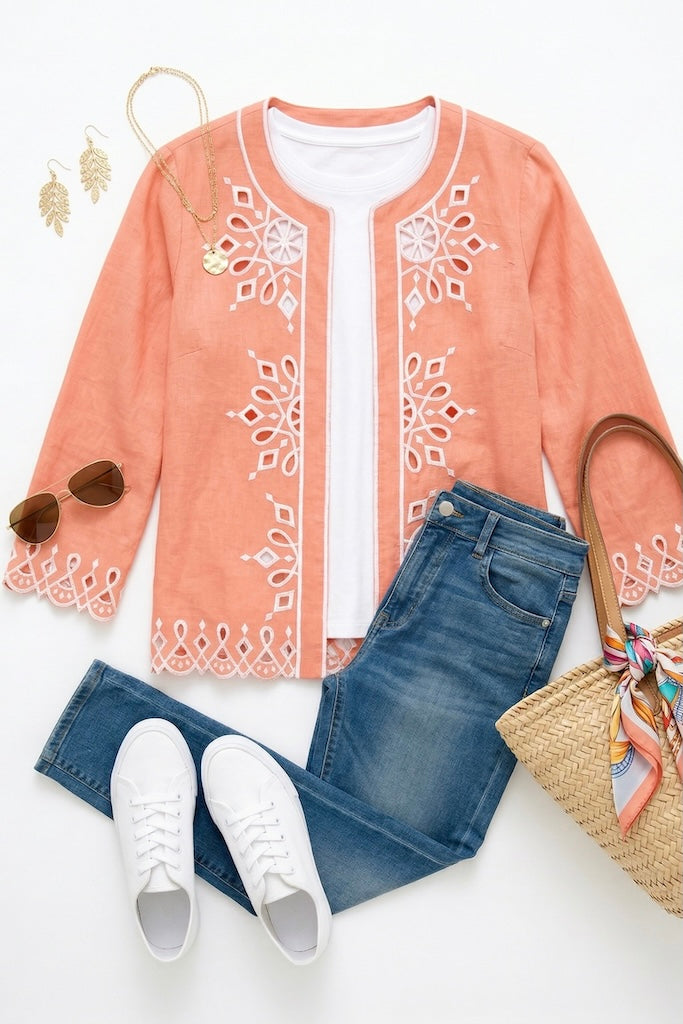 Vtg. Bob Mackie Embroidered Cardigan-ThisBlueBird