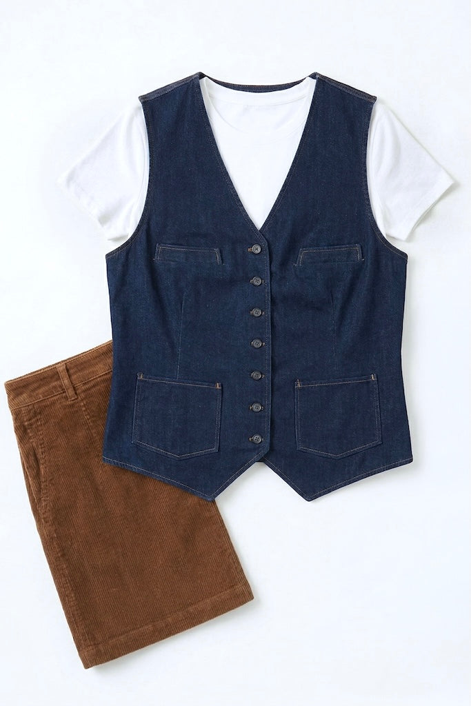 Vintage Talisman Denim Vest-ThisBlueBird