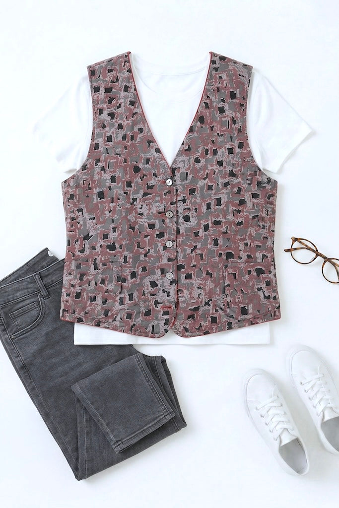 Vintage Reversible Velvet Vest-ThisBlueBird