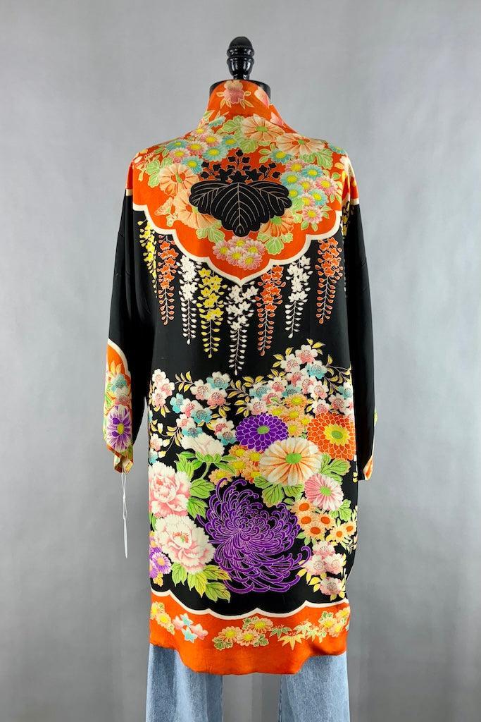 Vintage 1920s-1930s Art Deco Silk Robe-ThisBlueBird