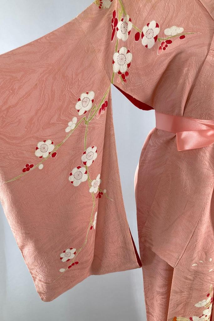 Vintage 1920s Pink Silk Kimono-ThisBlueBird