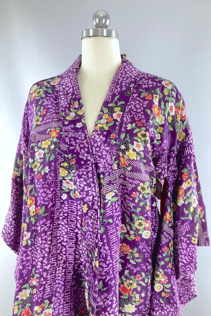 Vintage 1920s Silk Kimono Cardigan-ThisBlueBird