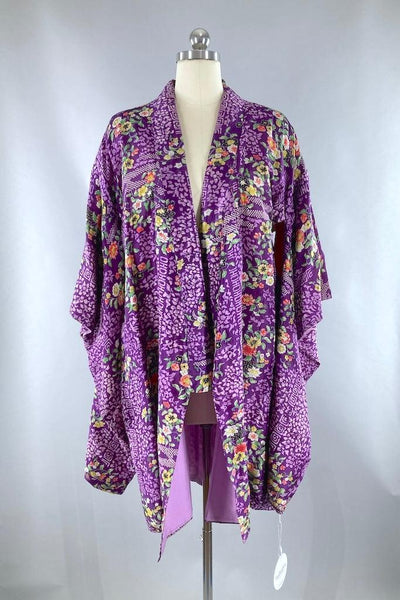 Vintage 1920s Silk Kimono Cardigan-ThisBlueBird