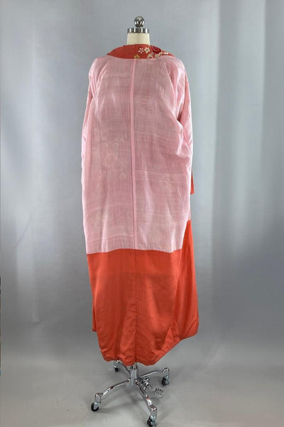 Vintage 1920s Terra Cotta Silk Kimono-ThisBlueBird