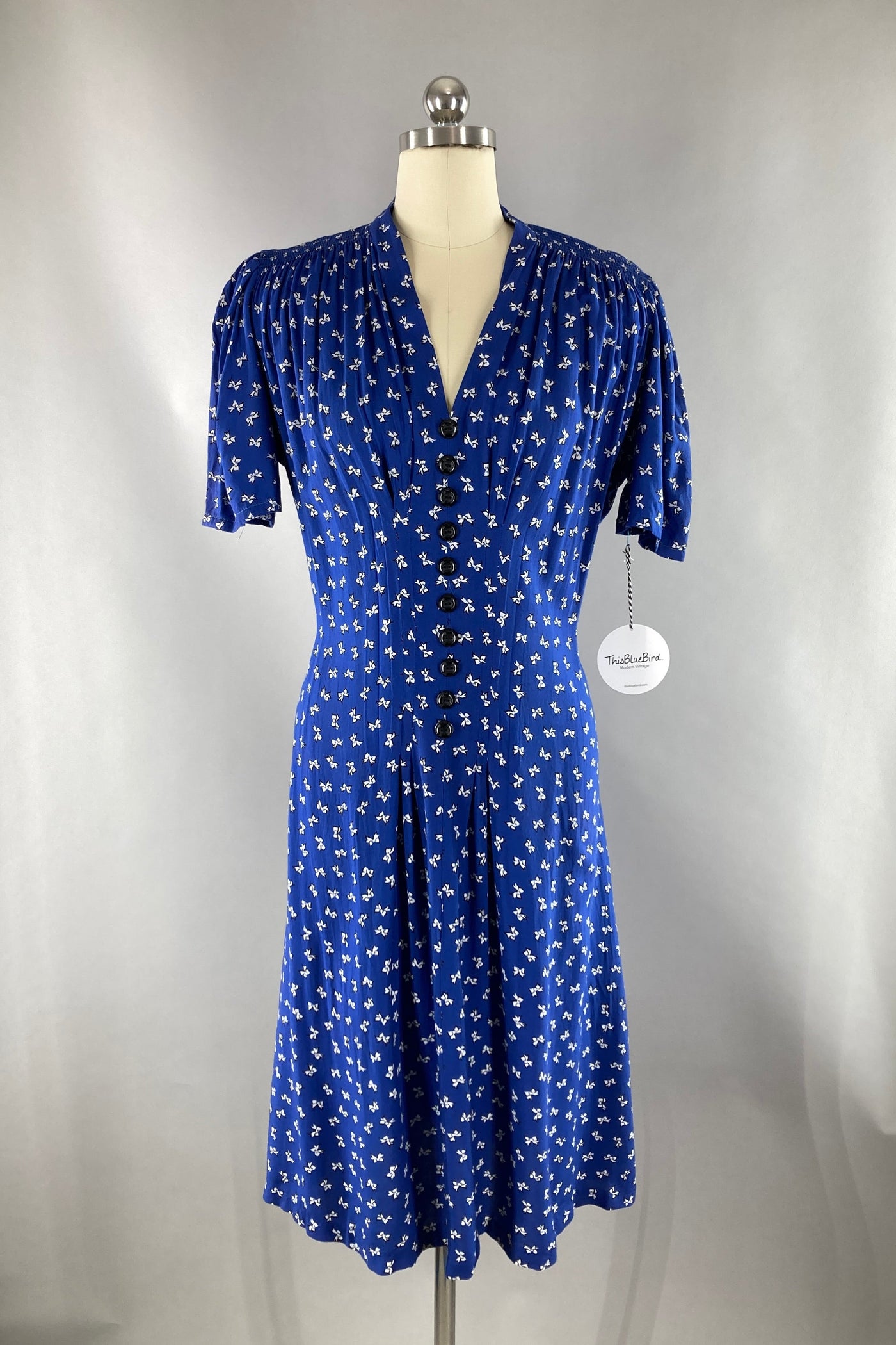 Vintage 1930s Novelty Print Dress-ThisBlueBird