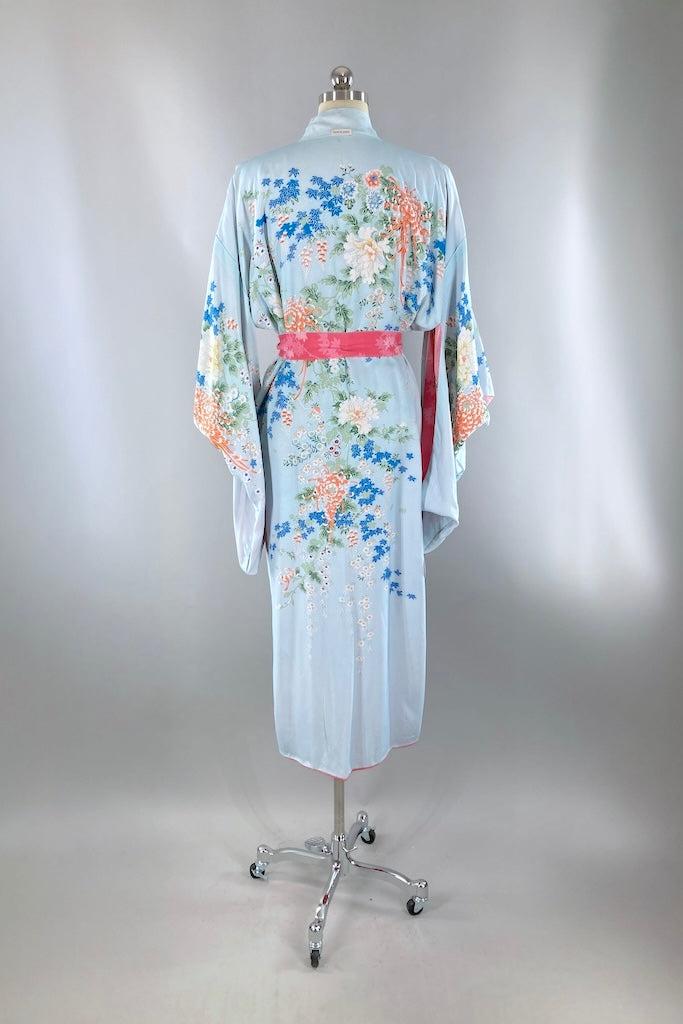 Vintage 1930s Pink Floral Reversible Kimono-ThisBlueBird