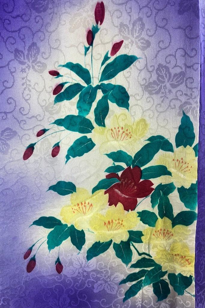 Vintage 1930s Purple Silk Kimono Cardigan-ThisBlueBird