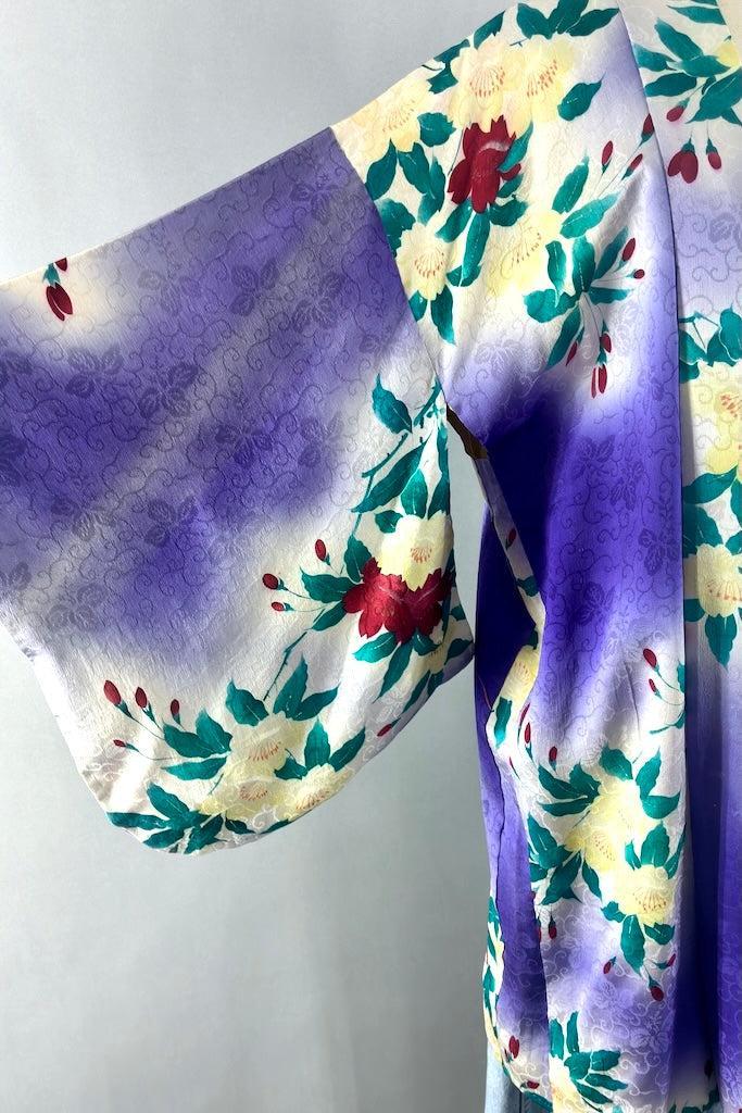 Vintage 1930s Purple Silk Kimono Cardigan-ThisBlueBird