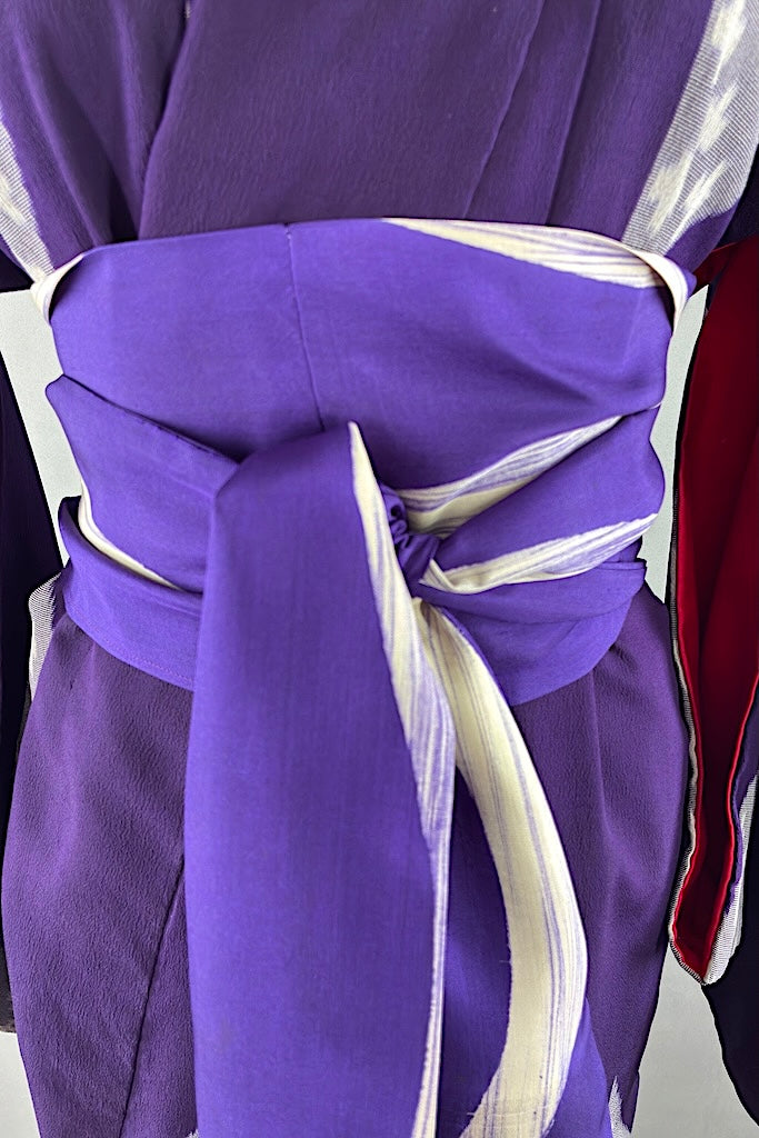 Vintage 1930s Purple Silk Kimono Robe-ThisBlueBird